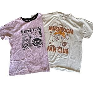 Mens T-Shirt Bundle Size Medium Magic Mushroom Trippy Festival